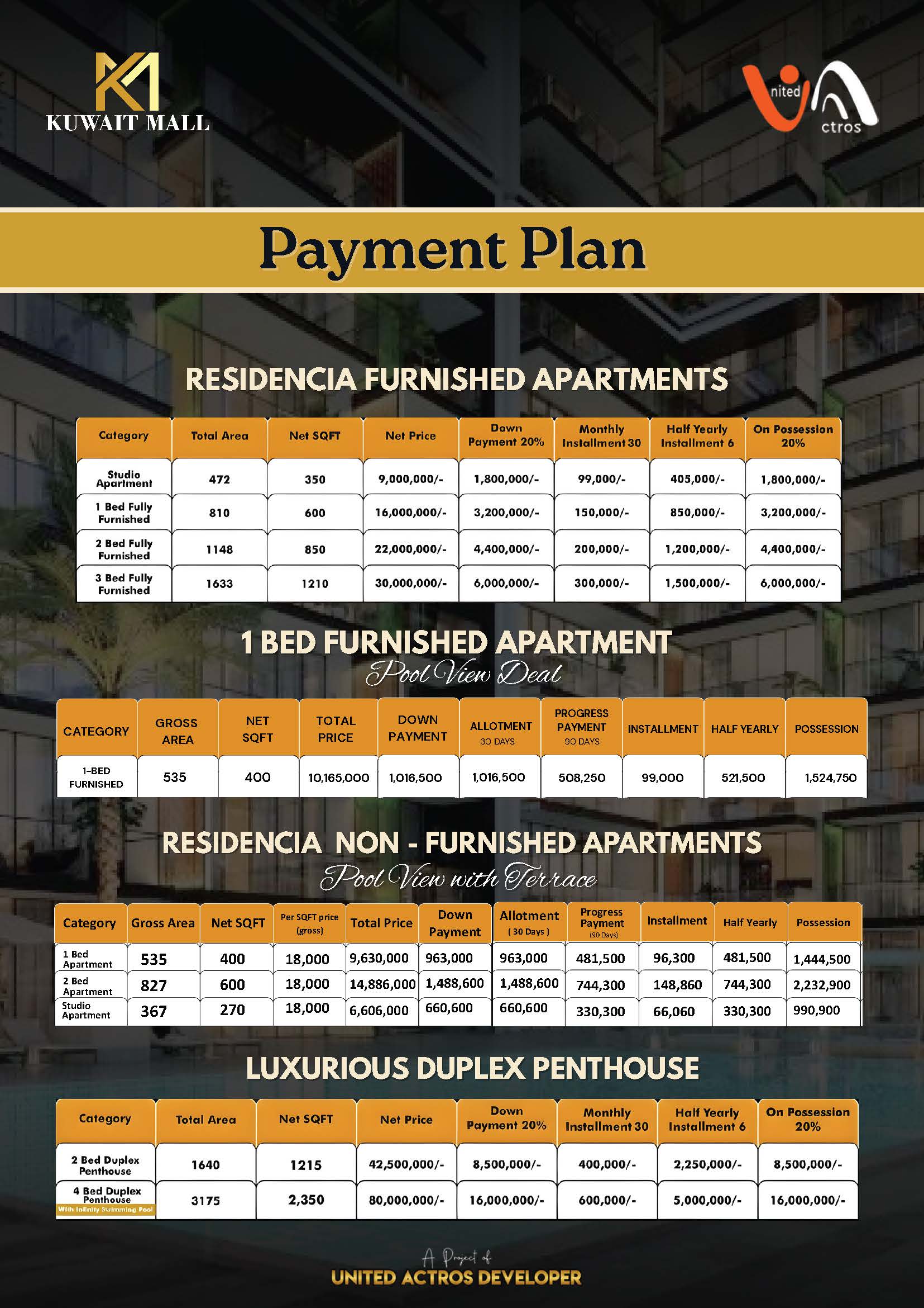 Payment Plan Page 1