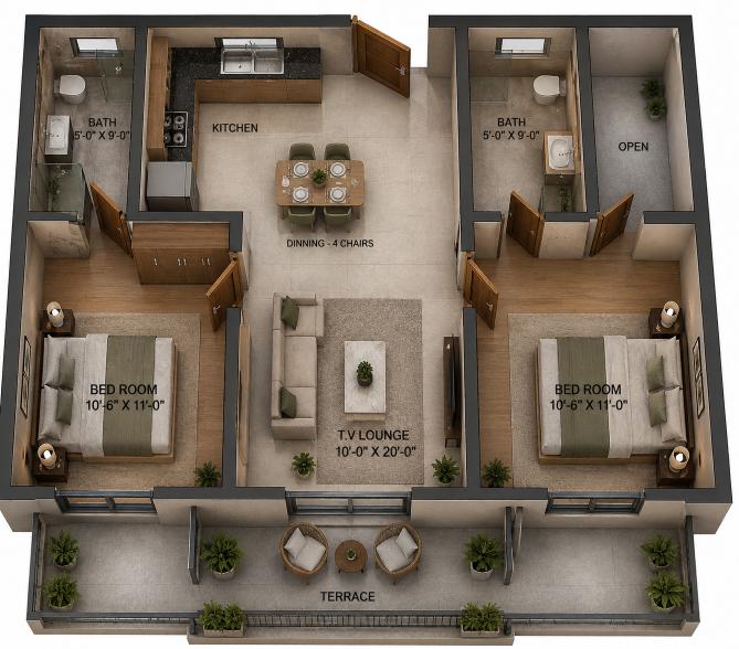 Double Bed Apartment