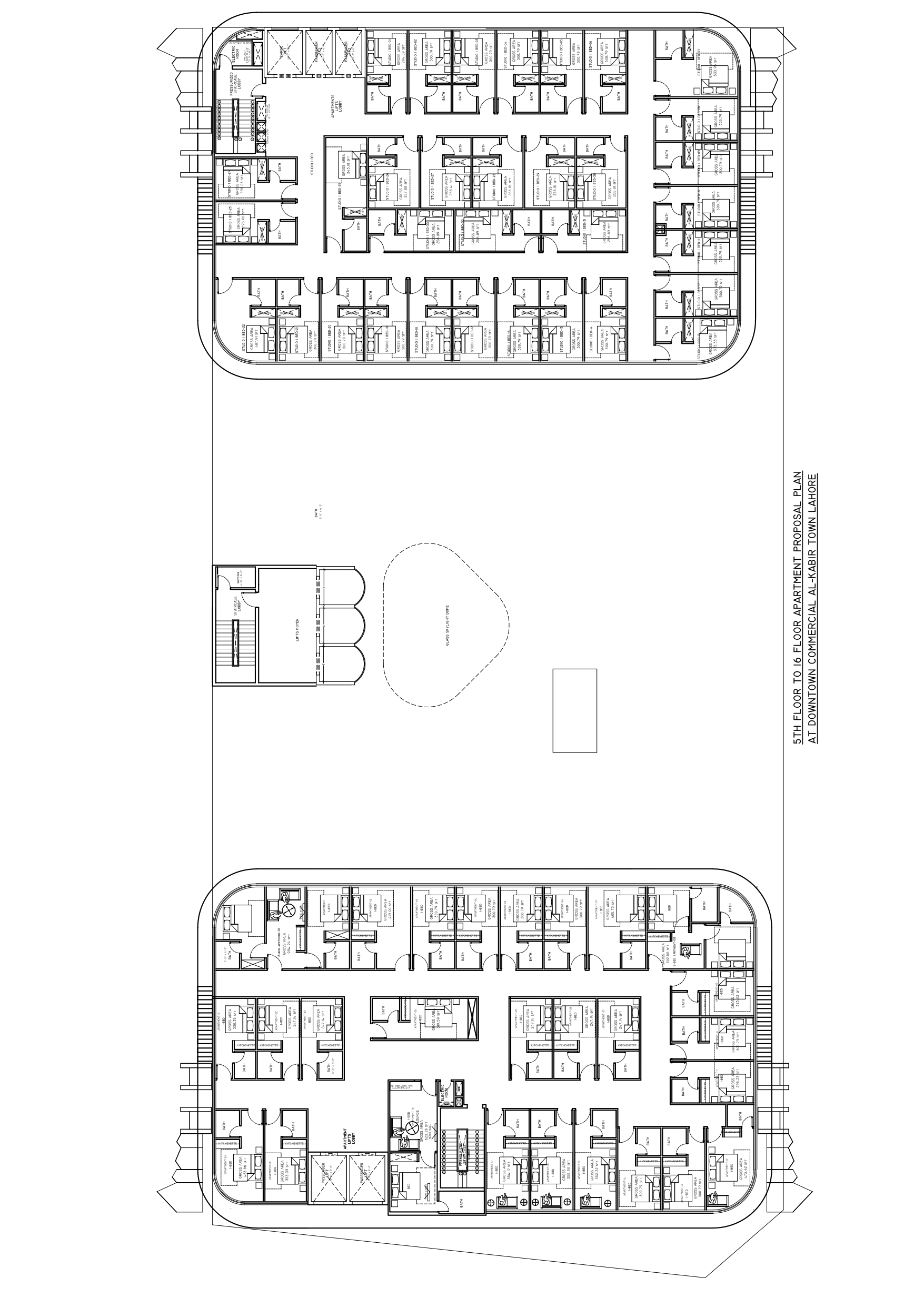 Dubai Twin Towers gross area